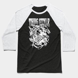 Thug Style B&W Baseball T-Shirt